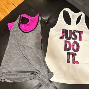 Two Nike tank tops